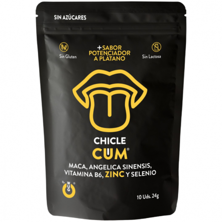 WUG CUM Chicle funcional con sabor a platano para potenciar la fertilidad vitalidad y energia masculina