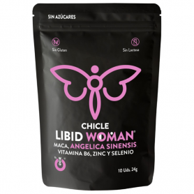 WUG LIBID WOMAN Chicle funcional con Maca Ginseng Femenino y Zinc para potenciar la vitalidad femenina