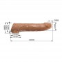 PRETTY LOVE FUNDA EXTENSORA PARA PENE AJUSTABLE 26 CM Ø 4 CM COLOR NATURAL
