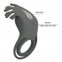 PRETTY LOVE ANILLO VIBRADOR RECARGABLE CON ESTIMULADOR