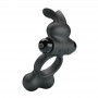 PRETTY LOVE ANILLO VIBRADOR PARA PENE CON ESTIMULADOR DE CONEJITO 10 FUNCIONES NEGRO