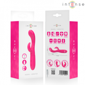 INTENSE AMARA VIBRADOR CON LENGUA ESTIMULADORA 10 VIBRACIONES ROSA