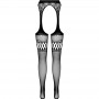 PASSION S026 MEDIAS CON LIGUERO NEGRO TALLA uNICA
