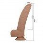 PRETTY LOVE FABIAN DILDO FLEXIBLE CON VENTOSA CARNE