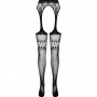 PASSION S026 MEDIAS CON LIGUERO NEGRO TALLA uNICA