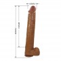 PRETTY LOVE PAT DILDO REALiSTICO FLEXIBLE CON VENTOSA 40 CM Ø 6 CM MARRoN