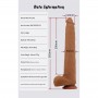 PRETTY LOVE VIGGO DILDO REALISTA TACTO SUAVE CON PIEL DESLIZANTE 365 CM MARRoN