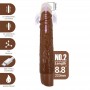 PRETTY LOVE KESSLER DILDO VIBRADOR REALISTA 10 MODOS DE VIBRACIoN Y 10 DE EMPUJE 22 CM MARRoN