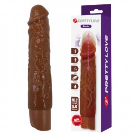 PRETTY LOVE KESSLER DILDO VIBRADOR REALISTA 10 MODOS DE VIBRACIoN Y 10 DE EMPUJE 22 CM MARRoN