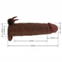PRETTY LOVE QUILLON FUNDA PARA PENE VIBRADORA 20 CM Ø 4 CM COLOR MARRoN