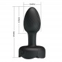PRETTY LOVE PLUG ANAL VIBRADOR 10 MODOS RECARGABLE NEGRO