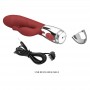 PRETTY LOVE VIBRADOR RABBIT ROSEWOOD 30 FUNCIONES RECARGABLE USB ROJO