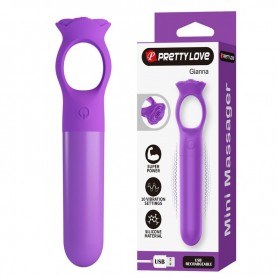 PRETTY LOVE GIANA MINI MASAJEADOR VIBRADOR RECARGABLE MORADO