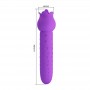 PRETTY LOVE DANNELL VIBRADOR CON ESTIMULACIoN ORAL Y CLITORAL RECARGABLE MORADO