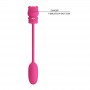 PRETTY LOVE OLSON HUEVO VIBRADOR CON MANDO POR CABLE RECARGABLE ROSA