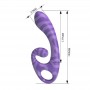 PRETTY LOVE SUMMER VIBRADOR DOBLE CON ASA 19 CM Ø 35 CM MORADO