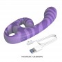 PRETTY LOVE SUMMER VIBRADOR DOBLE CON ASA 19 CM Ø 35 CM MORADO