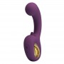 PRETTY LOVE BRYNNLEE VIBRADOR CON ESTIMULADOR ORAL RECARGABLE 10 VIBRACIONES Y 5 FUNCIONES DE LAMIDO MORADO