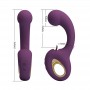 PRETTY LOVE BRYNNLEE VIBRADOR CON ESTIMULADOR ORAL RECARGABLE 10 VIBRACIONES Y 5 FUNCIONES DE LAMIDO MORADO