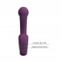 PRETTY LOVE BRYNNLEE VIBRADOR CON ESTIMULADOR ORAL RECARGABLE 10 VIBRACIONES Y 5 FUNCIONES DE LAMIDO MORADO
