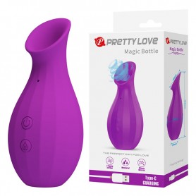 PRETTY LOVE MAGIC BOTTLE SUCCIONADOR DE CLiTORIS RECARGABLE MORADO
