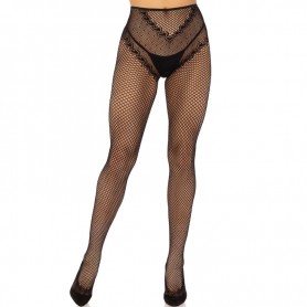 LEG AVENUE MEDIAS REJILLA SIN ENTREPIERNA NEGRO