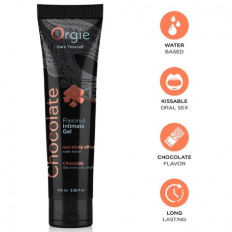 ORGIE LUBE TUBE CHOCOLATE GEL iNTIMO BESABLE BASE AGUA 100 ML