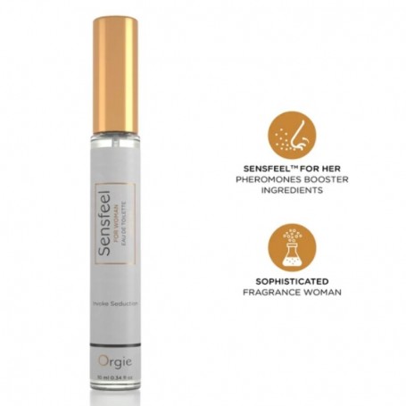 ORGIE SENSFEEL EAU DE TOILETTE CON POTENCIADOR DE FEROMONAS TAMANO VIAJE PARA MUJER 10 ML