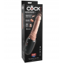KING COCK PLUS THRUSTING COCK PRO DILDO DE SILICONA CON EMPUJE VIBRACIoN Y CALOR LIGHT 127 CM