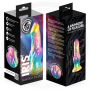 EPIC IRIS DILDO CON TESTiCULOS ARCOiRIS DE PLACER