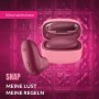 WOMANIZER SNAP ESTIMULADOR DE CLiTORIS POR SUCCIoN 6 NIVELES BURDEOS