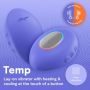 WE VIBE TEMP VIBRADOR CON FUNCIoN DE CALOR Y FRiO AZUL LAVANDA