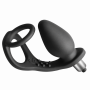 ROCKS OFF RO ZEN ESTIMULADOR PROSTaTICO VIBRADOR CON DOBLE ANILLO 7 VELOCIDADES NEGRO