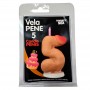 DIABLO PICANTE VELA PENE EN FORMA DE NuMERO 5 COLOR CARNE