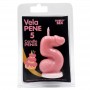 DIABLO PICANTE VELA PENE EN FORMA DE NuMERO 5 COLOR ROSA