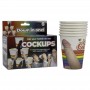 SPENCER FLEETWOOD COCKUPS SET DE 6 VASOS DE FIESTA CON DIBUJOS DE PENES