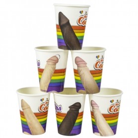 SPENCER FLEETWOOD COCKUPS SET DE 6 VASOS DE FIESTA CON DIBUJOS DE PENES