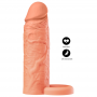 HIDDEN DESIRE INFERNO FUNDA EXTENSORA DE SILICONA LiQUIDA CON ANILLO 15 CM Ø 45 CM COLOR PIEL