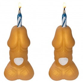 DIABLO PICANTE PENES DORADO VELAS NuMEROS CUMPLEANOS 2 UNIDADES
