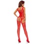 PASSION BS121 BODYSTOCKING EFECTO LIGUERO ROJO