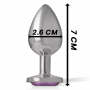 INTENSE PLUG ANAL METAL ALUMINIO CON CRISTAL VIOLETA TALLA S