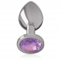 INTENSE PLUG ANAL METAL ALUMINIO CON CRISTAL VIOLETA TALLA M