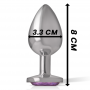 INTENSE PLUG ANAL METAL ALUMINIO CON CRISTAL VIOLETA TALLA M