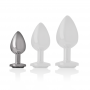 INTENSE PLUG ANAL METAL ALUMINIO CON CRISTAL NEGRO TALLA S