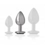 INTENSE PLUG ANAL METAL ALUMINIO CON CRISTAL NEGRO TALLA M
