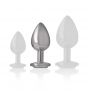 INTENSE PLUG ANAL METAL ALUMINIO CON CRISTAL PLATA TALLA M
