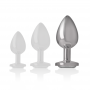 INTENSE PLUG ANAL METAL ALUMINIO CON CRISTAL PLATA TALLA L