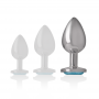 INTENSE PLUG ANAL METAL ALUMINIO CON CRISTAL AZUL TALLA L