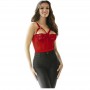 SUBBLIME TEDDY CON LIGUERO DETALLE TIRAS PECHO ROJO S M