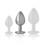 INTENSE PLUG ANAL METAL ALUMINIO CORAZoN BLANCO TALLA M